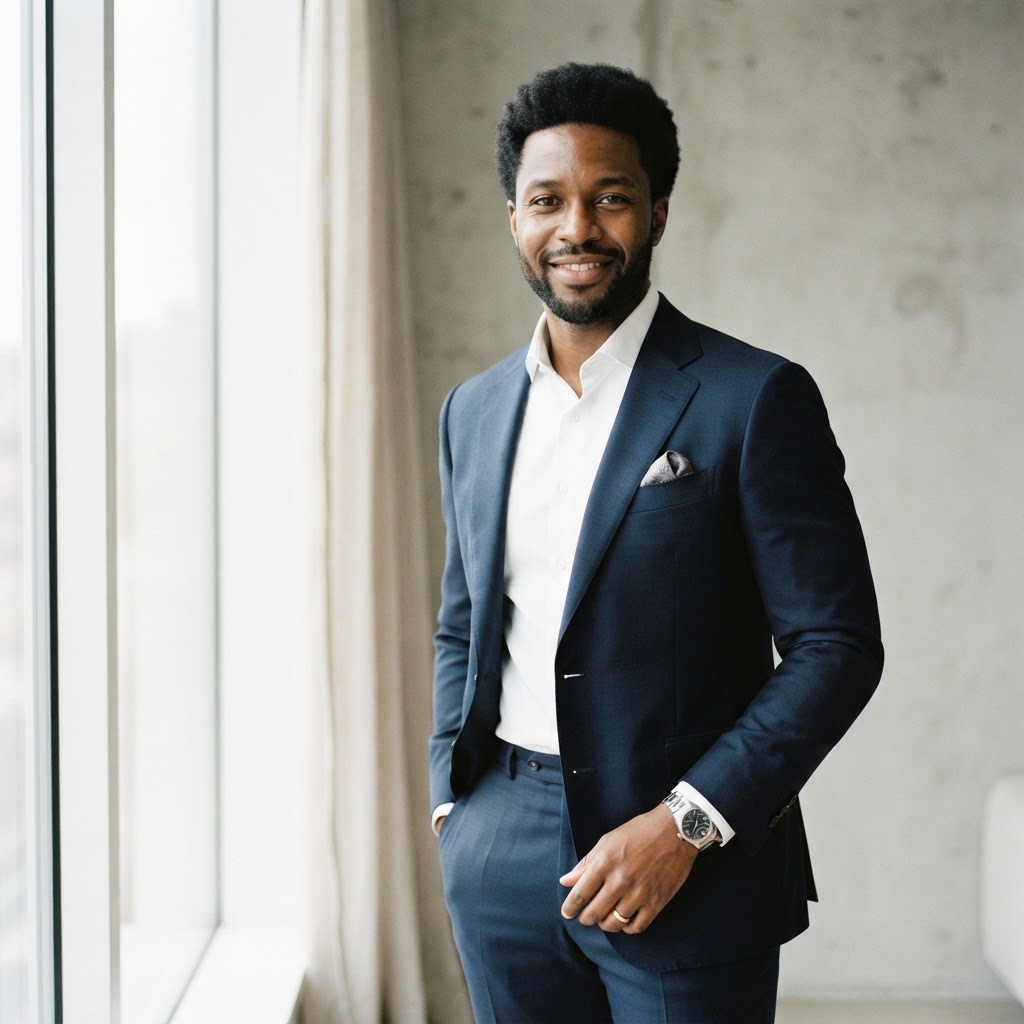 Editorial portrait man in suit